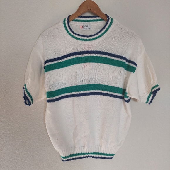 Vintage Cristin Stevens Sweater Mock Neck Knit  Top Size Medium NWT - Picture 1 of 7